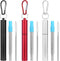 FYY Reusable Straws with Case - 3 Pack Collapsible Stainless Steel Travel Straws with Cleaning Brush & Silicone Tips Portable Telescopic Drinking ...
