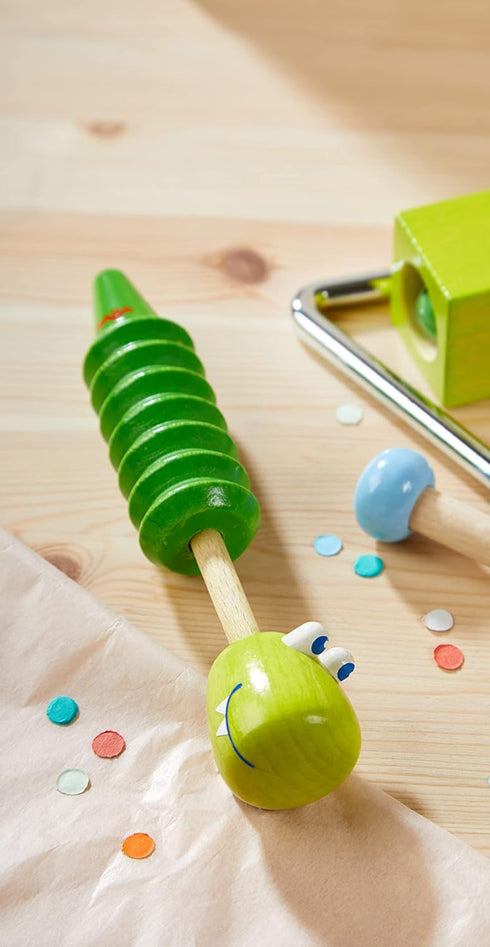 HABA Crocodile Slide Whistle - Wooden Musical Instrument for Ages 2+...