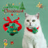 Pet Christmas Handmade Bow Tie, 2pcs Cats and Dogs Xmas Scarf Collar Bow Ties, Adjustable Pet Towel Bibs, Winter Knitted Cat Bow Ties for Dressing...