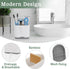 Toothbrush and Toothpaste Holder with Bamboo Divider for Bathroom Countertop Organizer, Detachable for Easy Clean, 2 Slots Electric Toothbrush Hol...