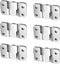 6 Pairs Flush Mount Bracket, 54 x 30mm Interlocking Picture Hanging Hooks Stainless Steel Photo Frame Hook Furniture Connector for Mirrors Picture...