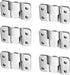 6 Pairs Flush Mount Bracket, 54 x 30mm Interlocking Picture Hanging Hooks Stainless Steel Photo Frame Hook Furniture Connector for Mirrors Picture...