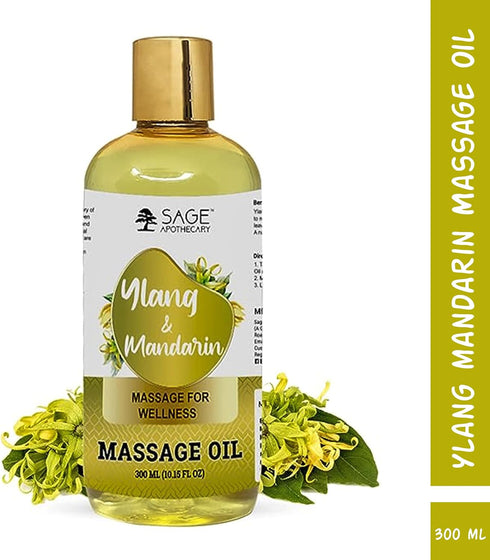 Ylang & Mandarin massage oil for Relaxed & Replenished Skin | No Parabens & Sulphates | Cruelty Free & Vegan 300 ml...