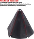RASTP PU Leather Shift Boot Waterproof Shift Knob Dust Cove Universal for Manual/Auto with Red Stitching,Red...