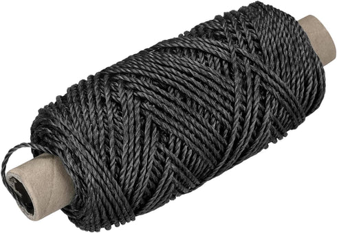 MECCANIXITY Twisted Mason Line Nylon Twine String Cord Black 100M/109 Yard 2.5MM Dia for Netting, Landscaping, Home Improvement, DIY Projects, Cra...