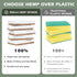 Plant-Based Kitchen Sponges - FSC Certified and PETA Approved, Natural, Eco-Friendly, Biodegradable Sisal Hemp Sponges for Dishes, Cleaning Sponge...