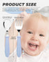 DF DUALFERV 10 pcs Toddler Utensils, Stainless Steel Toddler Silverware Set with Round Handle, Baby Forks for Self Feeding, 5 Toddler Forks and 5 ...