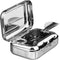 GARNECK Mini Compact Stainless Steel Portable Ashtray, Car Supplies White Patch Ashtray with Lid...