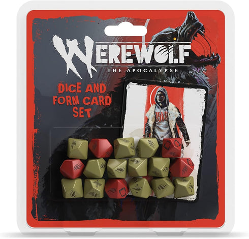 Werewolf: The Apocalypse 5th Edition Roleplaying Game Dice & Form -Card Set - RPG Accessory, Contains 17 Dice & 5 -Cards...