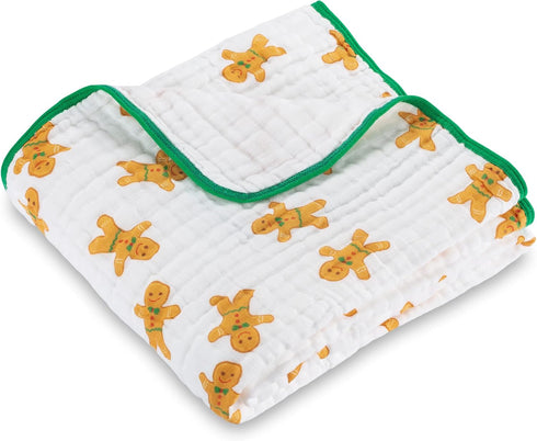 LollyBanks Muslin Baby Blanket, 100% Cotton Soft and Breathable Newborn Muslin Quilt, 47 x 47 Inches Toddler Blanket for Boys and Girls, 6 Layers ...