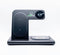 15W Fast Charge 3 in 1 Magnetic Wireless Travel Foldable Charging Station with Light for iPhone 15 Multiple Devices...