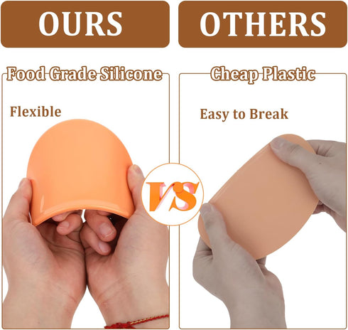 Flexible Curved Edge Silicone Bowl Scraper, Food Grade Dough Scraper for Baking Sourdough Bread, Cake, Bench Scrapers, Multipurpose Kitchen Dish S...