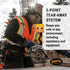 Pioneer Hi Vis Tear-Away Mesh Back Safety Vest for Me - Reflective Tape, 4 Pockets - Construction, Traffic, Security - Orange...