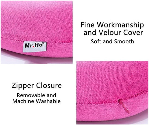 Mr.Ho U Shaped Memory Foam Pillow Neck Head Cushion Pillow Support Rest Outdoors Car Office Home Travel Pillow Cushion(Pink)...