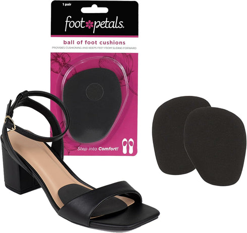 Foot Petals Ball of Foot Cushions, Metatarsal Pad, Lasting Comfort Relief, Prevent Toe Sliding, Overhang, Women's Heels...