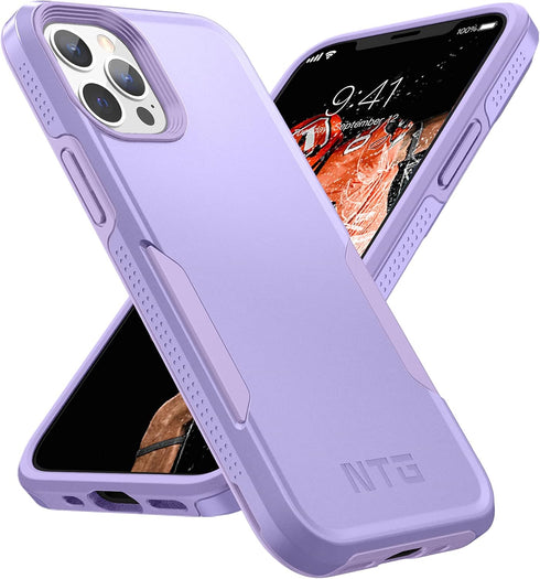 NTG Designed for iPhone 12 Pro Max Case, Heavy-Duty Tough Rugged Lightweight Slim Shockproof Protective Case for iPhone 12 Pro Max 6.7 Inch, Purpl...