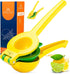 2-in-1 Lemon Squeezer – Effortless Max Juice Extraction, Lemon Lime Squeezer Juicer, Citrus Juicer Metal Handheld, Yellow/Green Squeezer for Lemon...