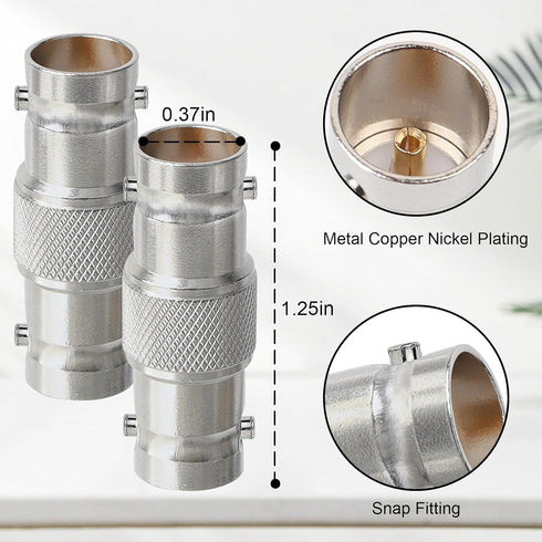 XRDS -RF SDI Connector 4PCS 75 Ohm BNC Adapter BNC Female to Female Barrel Connector for HD-SDI/3G-SDI/4K/8K SDI Video Camera Cable...