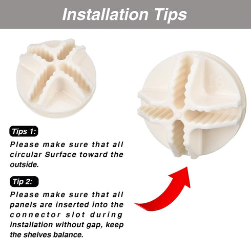 32 Pieces Cube Connectors Plastic Storage Wire Cube Organizer ABS Connectors for Modular Closet Storage Organizer and Wire Shelf (White)...