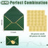 Teling 50 Pcs A7 Envelopes 5 x 7 Card Envelopes and 50 Pcs Gold Embossed Wax Seal Envelopes Self Adhesive V Flap Envelopes with Gold Border for Gr...