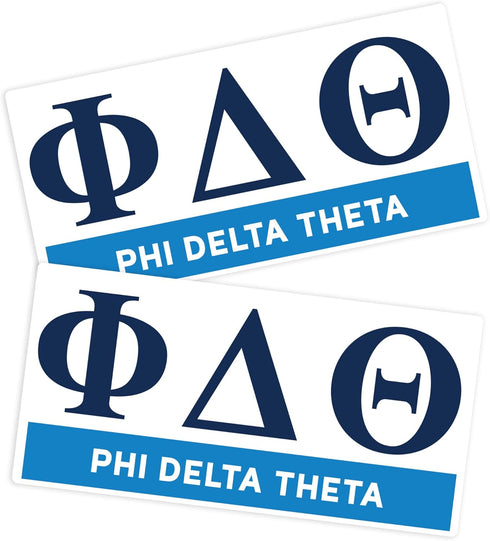 Desert Cactus Phi Delta Theta Sticker 2-Pack Decal Greek for Window Laptop Computer Car (Color/Letter Name Sticker)...