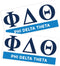 Desert Cactus Phi Delta Theta Sticker 2-Pack Decal Greek for Window Laptop Computer Car (Color/Letter Name Sticker)...