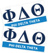 Desert Cactus Phi Delta Theta Sticker 2-Pack Decal Greek for Window Laptop Computer Car (Color/Letter Name Sticker)...