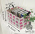 Elephant Print Rectangular Storage Bin Shelf Basket Canvas Fabric Toy Box,Waterproof Coating Nursery Hamper with Handles,Gift Basket for Home,Offi...