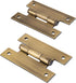 Antique Brass "H" Type Cabinet Door Hinges | 2 1/2" x 1 5/8" | Pack of 2 | Flush Mount Furniture Hinges | Furniture Hardware | L-H0501A-AB-A (1)...