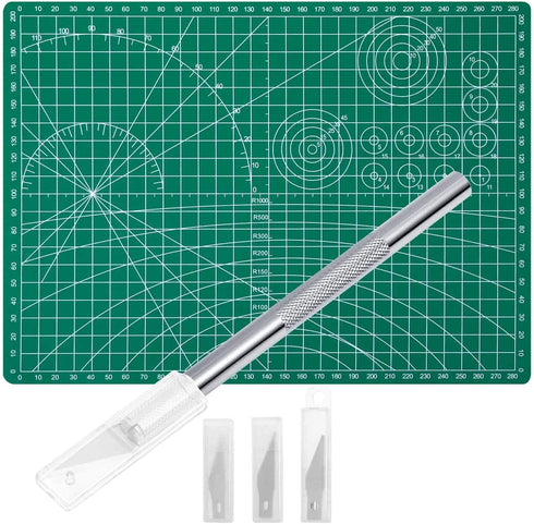 Anezus Craft Knife Precision Cutter and Self Healing Cutting Craft Mat Hobby Knife Set with 30 PCS Knife for Art Hobby Craft Scrapbooking Stencil...