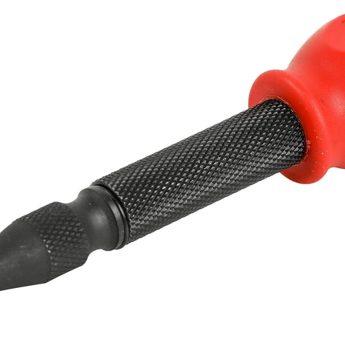 ARES 10022 - Automatic Center Punch - 5-Inch Adjustable Spring-Loaded Tool - Anti-Slip Knurled Grip - Durable S2 Steel Tip...