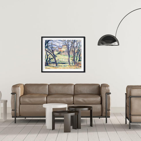 KWAY Paul Cezanne Wall Art - Trees And Houses Poster - Nature Pictures Classic Art Prints - Post-Impressionism Painting Poster Artwork for Bedroom...