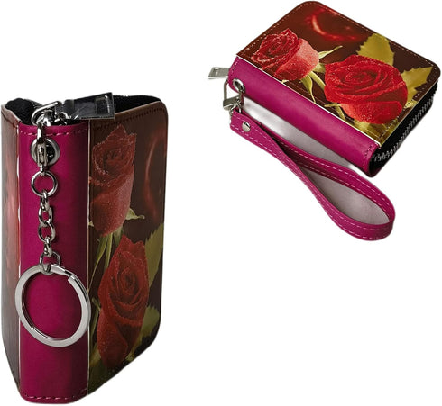 Sublimation Small Coin purse Women's Wallet Leather Coin credit Card holder Diy Craft (Pink2)...