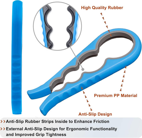 Bloss Anti-skid Jar Opener Jar Lid Remover Rubber Can Opener Kitchen Grippers To Remove Stubborn Lids, Caps and Bottles Great Kitchen Gadgets For ...