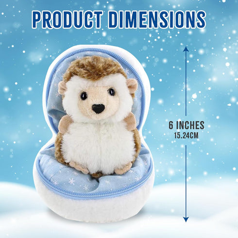 Snowball Stuffed Surprise Zip Up Stuffed Animal – 6 inch Cute & Soft Plush Animal Toy – Perfect for Friends and Family All Ages Christmas Thanksgi...
