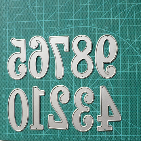 Cutting Dies for Card Making,Numbers 0-9 Metal Cutting Dies Scrapbooking Birthday DIY Craft 2 Inch Die Cuts (Numbers), silver...