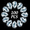 Jadive 100 Pcs 10 x 14 mm Teardrop Rhinestones Crystal Resin Point Back Glass Rhinestones Beads for Crafts Jewelry Making Shoes Dress Faceted Glas...