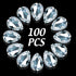 Jadive 100 Pcs 10 x 14 mm Teardrop Rhinestones Crystal Resin Point Back Glass Rhinestones Beads for Crafts Jewelry Making Shoes Dress Faceted Glas...
