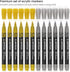 ARTEZA Acrylic Paint Markers, Set of 12 Metallic Marker Pens, 6 Gold and 6 Silver, Extra-Fine Nibs, 15mm, Blendable, for Stone, Glass, Wood, Ceram...