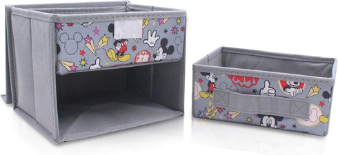 FINEX Gray Mouse Grey Foldable Storage Organizer Box for Desk - with Removable Drawer Collapsible...