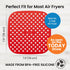 Reusable Air Fryer Liners 3 Pack for 3-5QT or Bigger - 7.5" Square Silicone Airfryer Liner - Easy to Clean Air Fryer Accessories As Seen on the To...