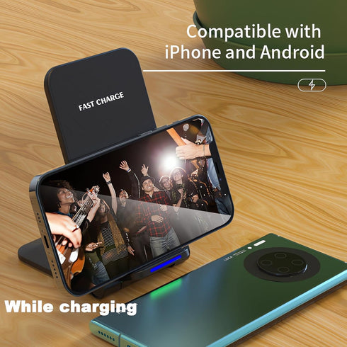 Wireless Charging Stand Wrotgt 15w Wireless Phone Charger Compatible with Qi Charger Wireless iPhone Charger Stand,Phone Charger Stand for iPhone,...