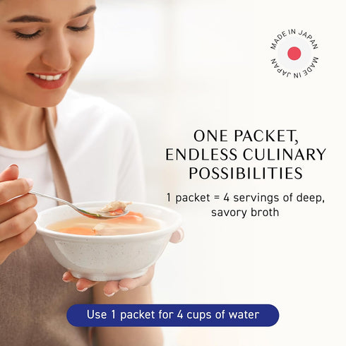 Umeken Takumi Stock Powder, Dashi Japanese Packets for Flavoring your Meals, Umami, Japanese Bonito & Dashi Seasoning Powder with 4 Portions per P...