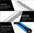 Stainless Steel Garden Knife with 7.8" Blade, Double Side Utility Sod Cutter Lawn Repair Garden Knife with Nylon Sheath (blue)...