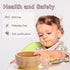 Baby Bamboo Bowls with Suction and Matching Spoon Set - 2PC Feeding Supplies Set for Infant, Toddlers - Detachable Silicone Suction Stay Put Base ...