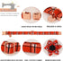 Dog Collar with Flower, Fall Orange Plaid Dog Collar Cute Pet Collar Adjustable Dog Collar for Small Medium Large Dog...