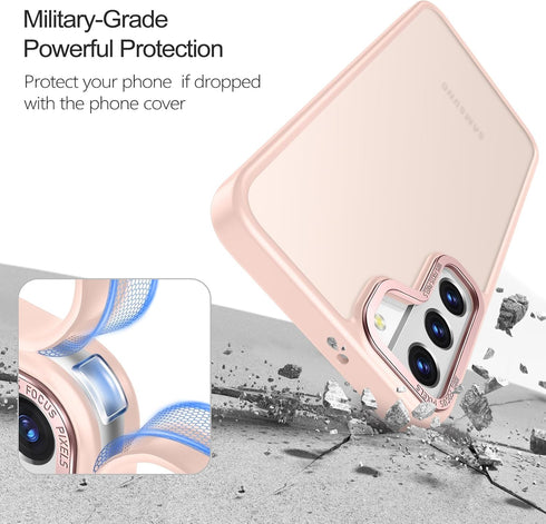 Rayboen for Samsung Galaxy S22 Plus Case, Translucent Frosted Hard Back Silicone Edge Skin Feel Anti-Scratch Protective Slim Phone Cover for Samsu...