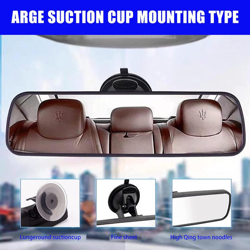1 PC Rear View Mirror with Suction Cup, HD Car Rear View Mirror, ABS Adjustable Anti-glare Rear View Mirror for Most Cars SUVs Trucks Interior Mir...