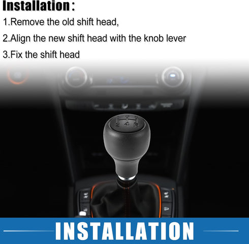 5 Speed Manual Transmission Shift Knob Car Shift Knob Head Lever Shifter for Ford for Ranger 1988-2011 ABS Black...