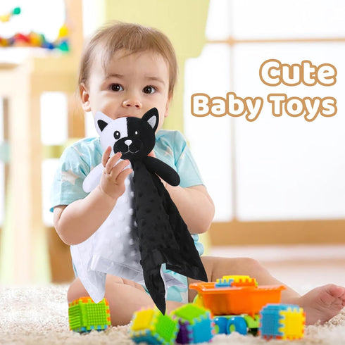Pro Goleem Cat Loveys for Babies, Soft Security Blanket High Contrast Baby Toys for Newborn Stuffed Animals Baby Gifts for Boys and Girls, 16 Inch...